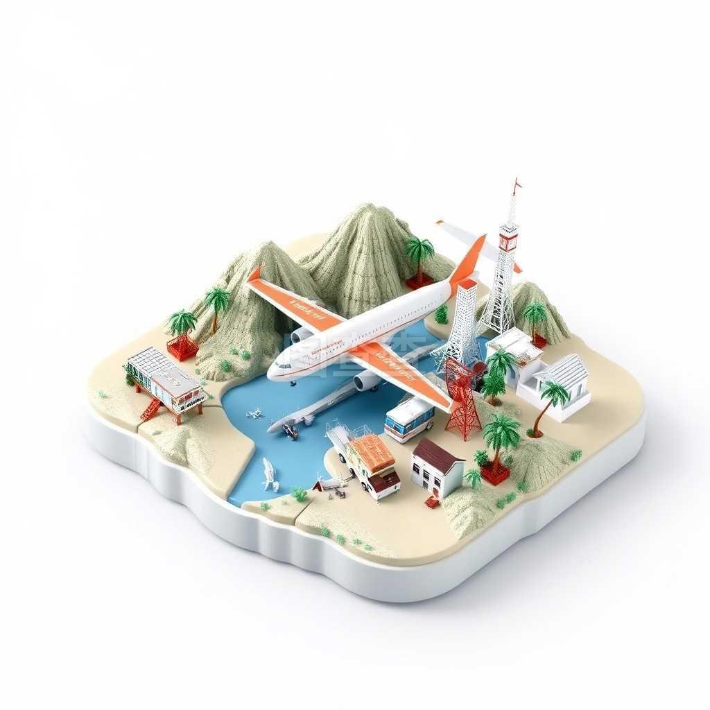 旅游网站意味着在线假期3D插图